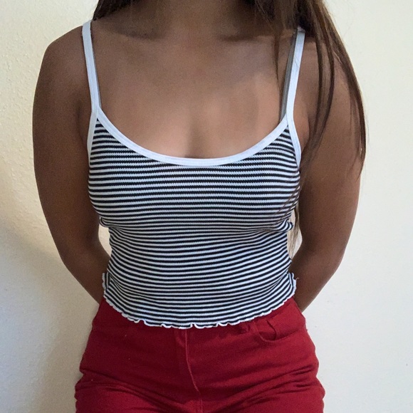 Brandy Melville Striped Scoop Neck Tank - Picture 1 of 4